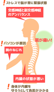 肩の痛み首の痛みの原因